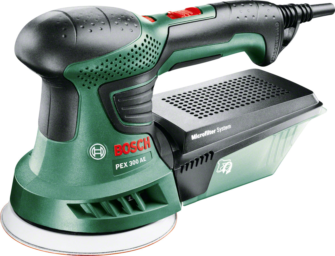 Bosch Exzenterschleifer PEX 300 AE – 270 W – Klettverschluss – Ø 125 mm – Mikrofilter