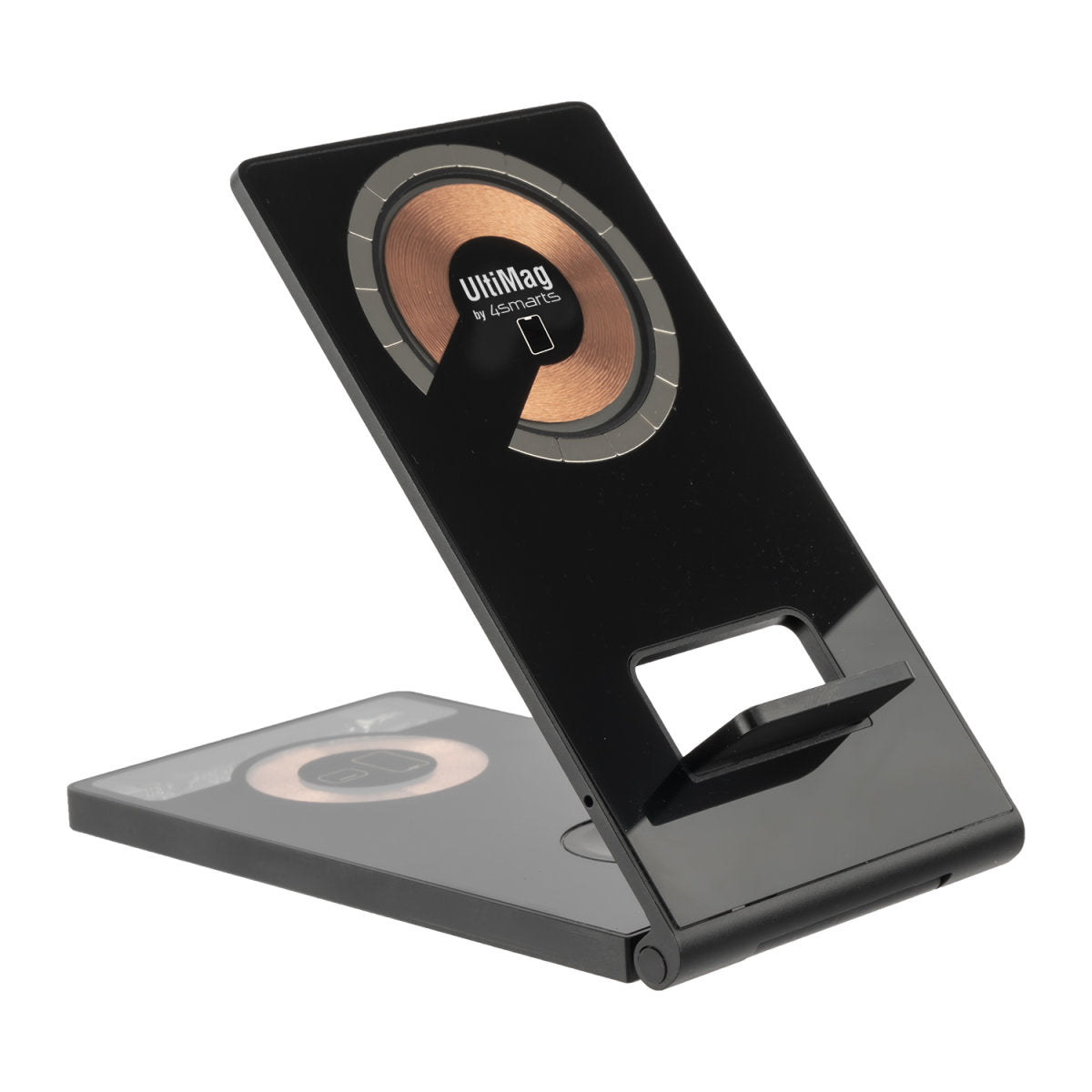 4smarts Kabelloser Ladeständer – 15 W, 3-in-1, Qi, für Kopfhörer/Smartphone/Smartwatch