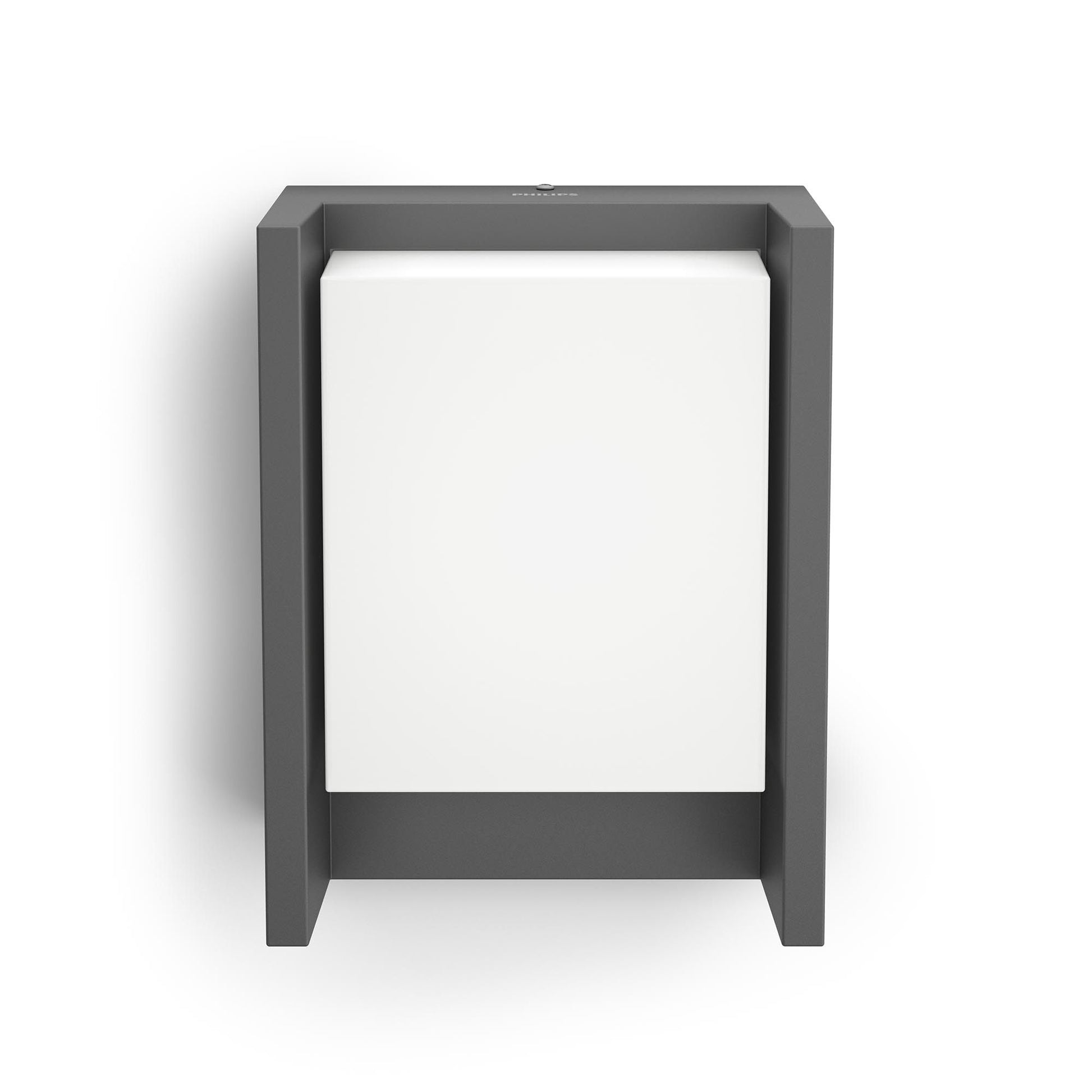 Philips by Signify Philips Aussenwandleuchte – 800 lm, 3,8 W – Warmweiss, 3000 K – IP44 – Netzbetrieb – Anthrazit – Aluminium