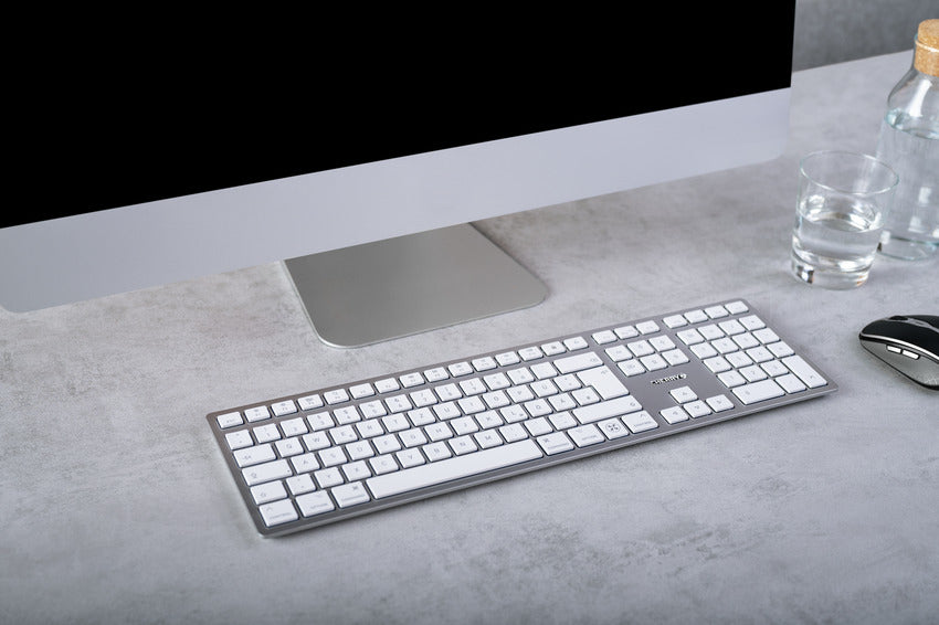 CHERRY KW 9100 Slim – Tastatur, kabellos, Silber – für macOS