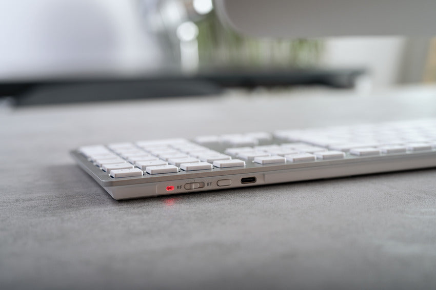 CHERRY KW 9100 Slim – Tastatur, kabellos, Silber – für macOS