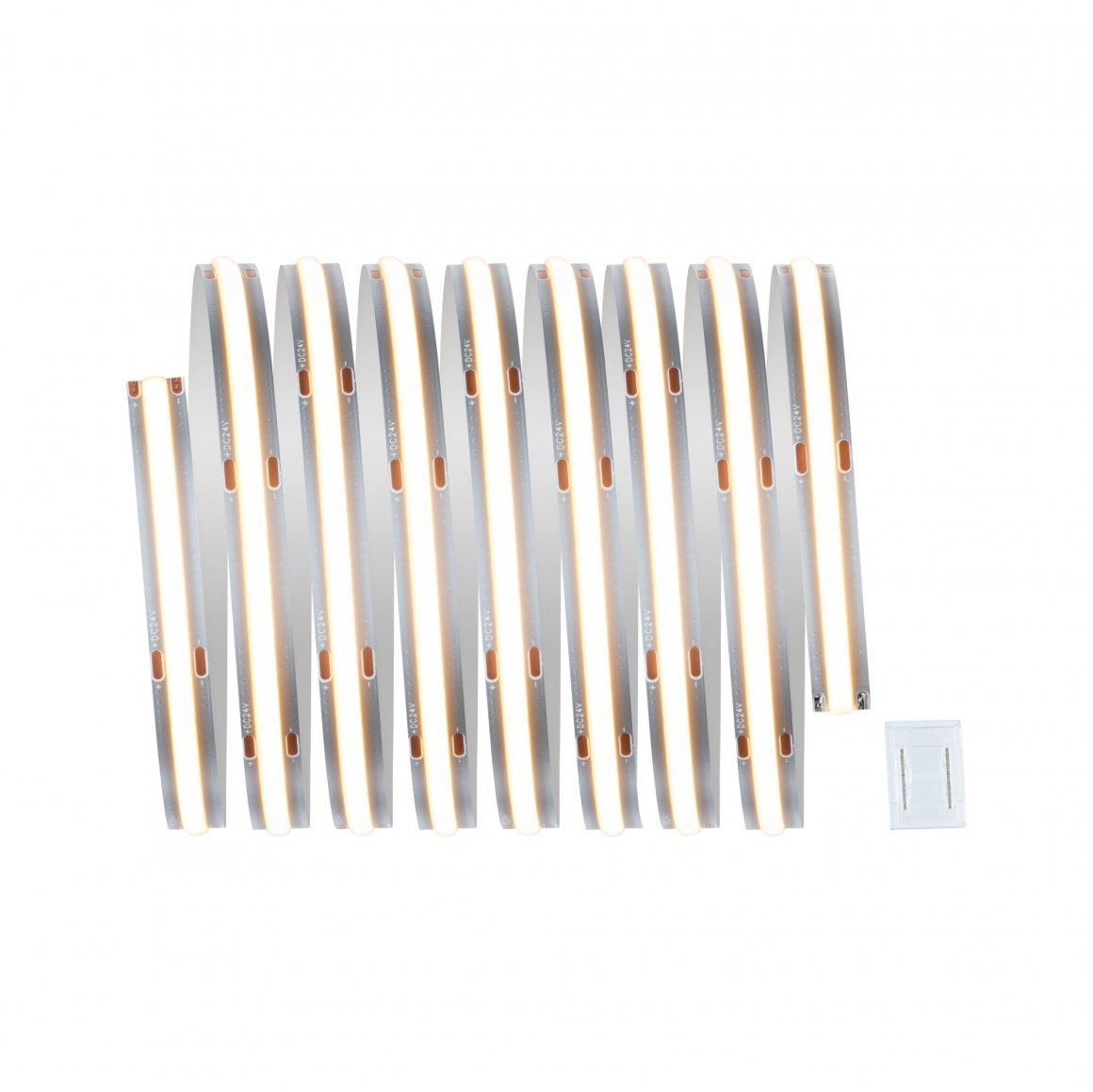 Paulmann LED-Strip MaxLED 500 COB – 2,5 m, 1250 lm, 15 W, 2700 K, dimmbar, silber, inkl. Netzteil