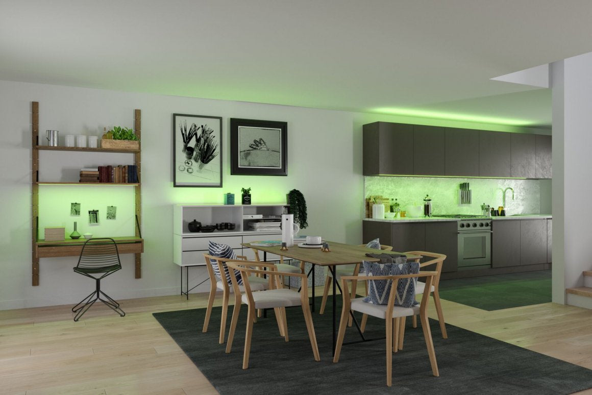 Paulmann LED-Strip – Set, 3 m, 990 lm, 22 W, RGB, dimmbar, weiss, Fernbedienung, Netzteil