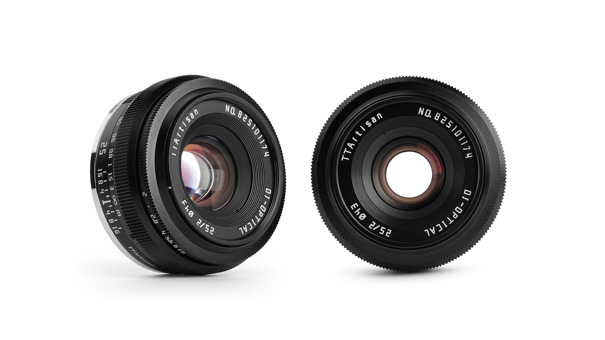 TTArtisan C2520-B-M43 MFT-Objektiv – 25 mm f/2, manuell, 43 mm Filter – für Olympus, Panasonic