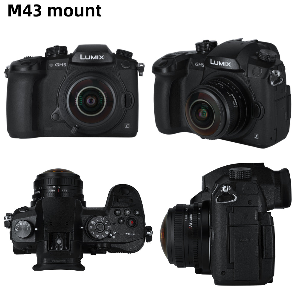 7Artisans A012B-M Fisheye-Objektiv – MFT – 4 mm f/2.8 – für Micro Four Thirds (Panasonic, Olympus)