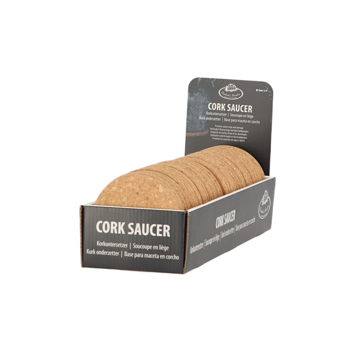Esschert Design Topfuntersetzer Ø 10 × 1 cm, Kork, braun