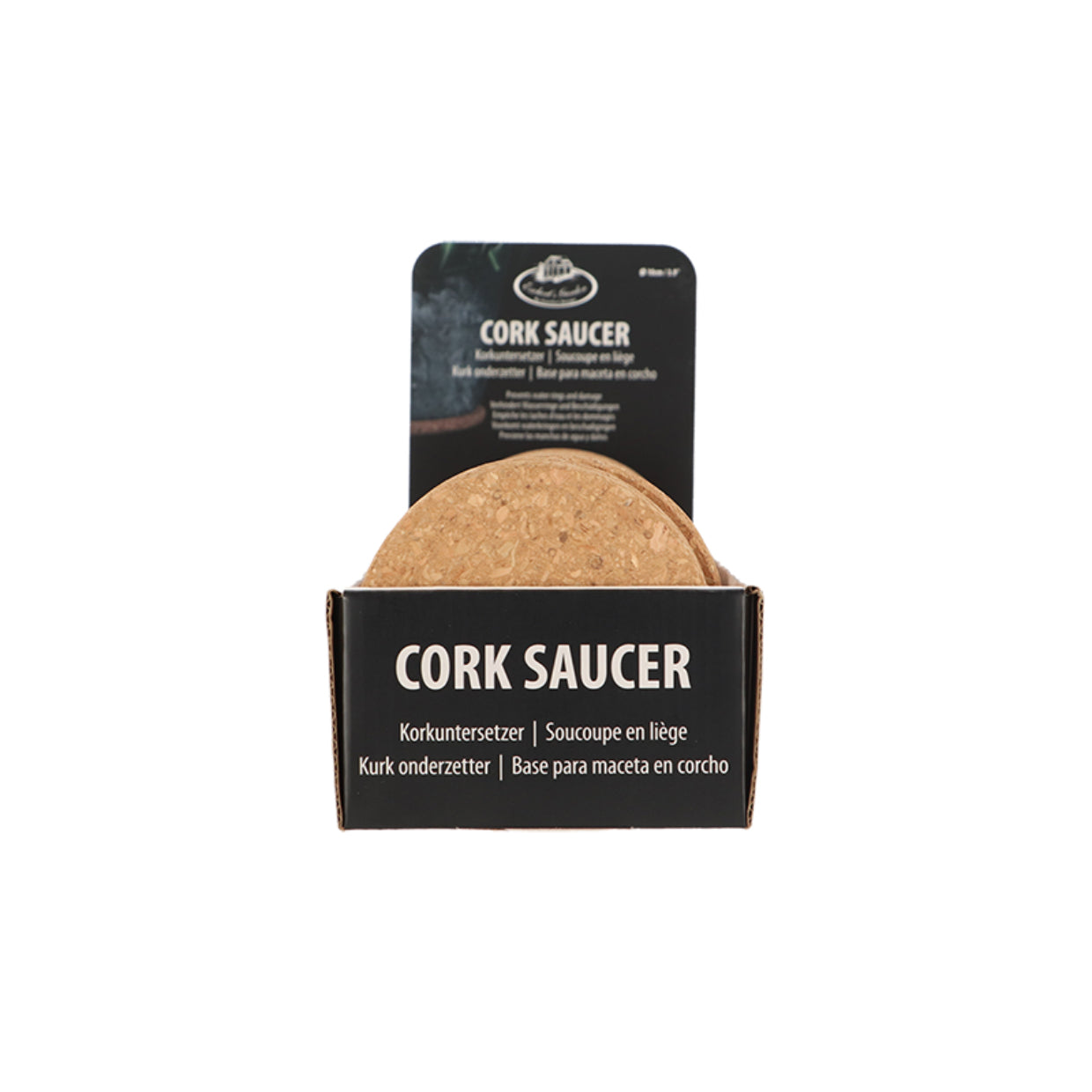 Esschert Design Topfuntersetzer Ø 10 × 1 cm, Kork, braun