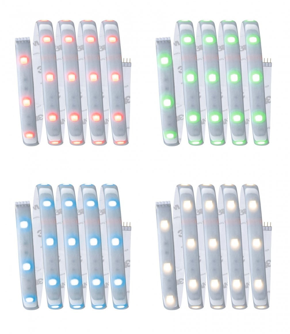 Paulmann LED-Streifen Aussen – RGBW, 3000 K – IP44 – Netzbetrieb – Zigbee – dimmbar – Silber, Kunststoff