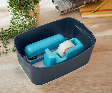 Leitz My Box Cosy Aufbewahrungsbox – für A5, grau/hellgrau, Polystyrol (PS), B 246 × H 160 × T 98 mm