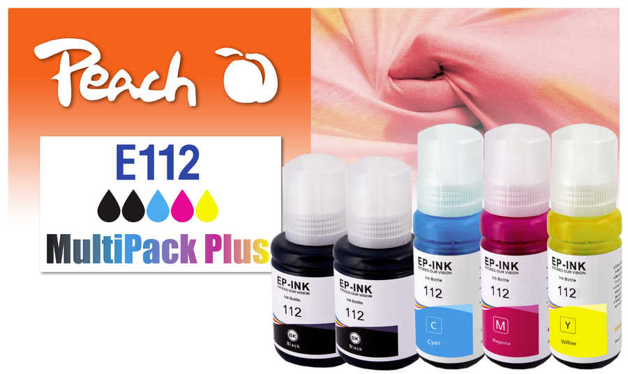 Peach Tintenpatronen-Multipack T06C1-4, 5er-Pack, kompatibel – für Epson EcoTank L5150, L5160, L6400 und andere