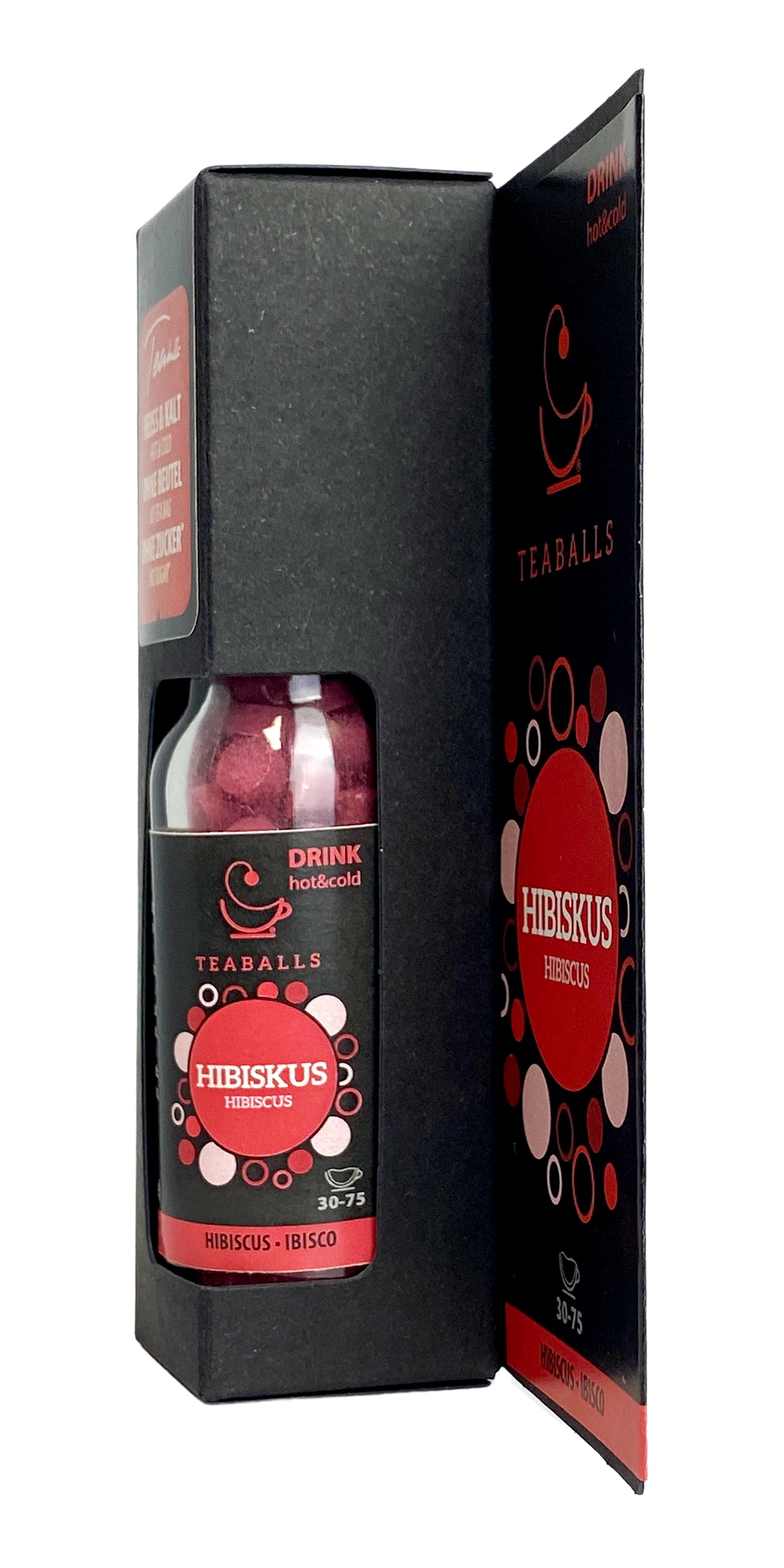 Teaballs BLACK SELECTION – Früchtetee Hibiskus – Instant-Teaballs 150 Stück