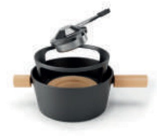 Stöckli Käsefondue-Set 9-teilig, für 6 Personen – mit Pastenbrenner, Gusseisen 21 cm/3,2 l, für Rechaud