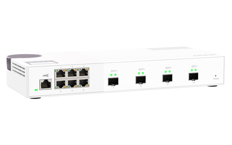 QNAP QSW-M2106-4S – Verwalteter L2 Switch – 6× 2,5G, 4× SFP+, Desktop