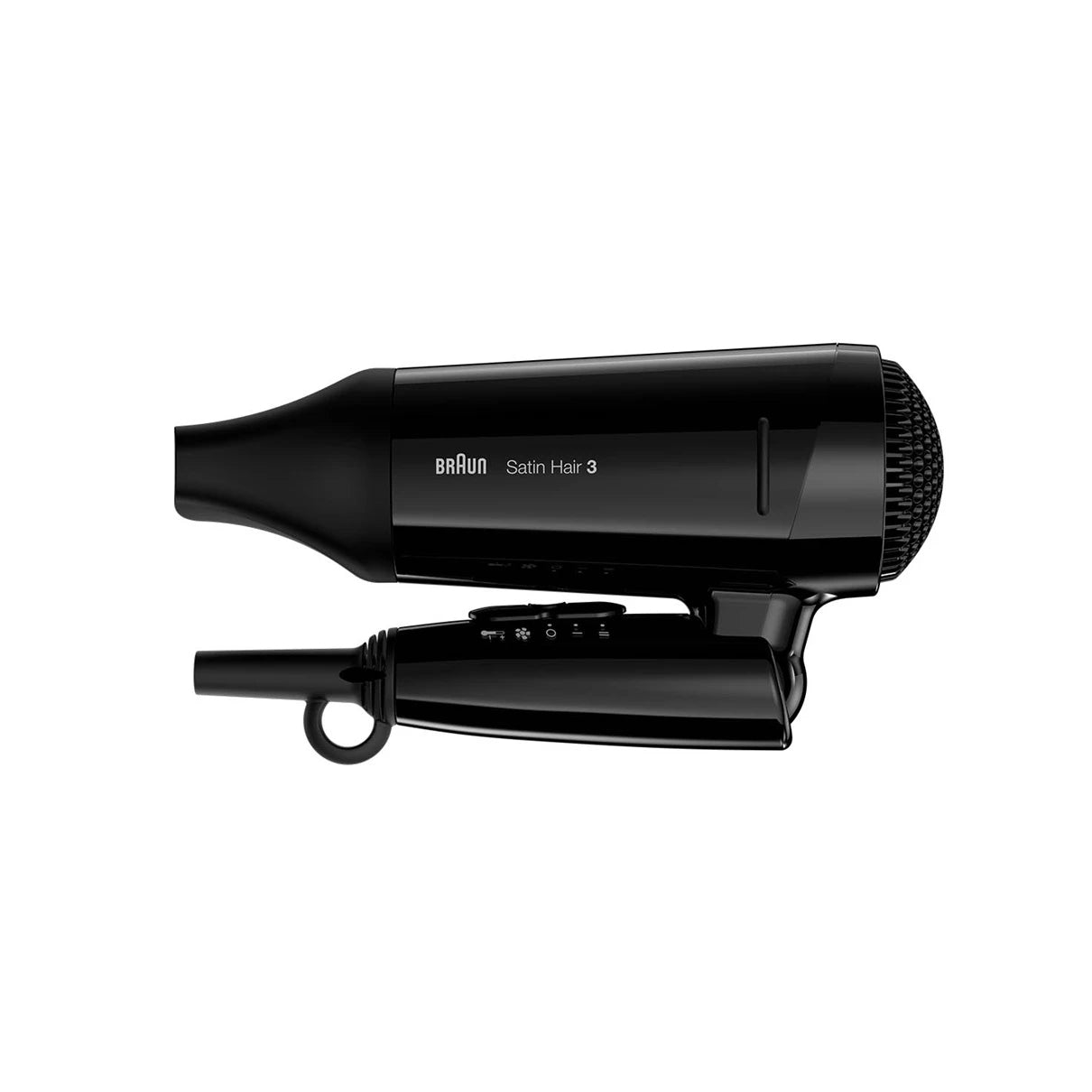 Braun Haartrockner Satin Hair 3 HD350 – 1600 W, Ionenfunktion, Klappgriff – Schwarz