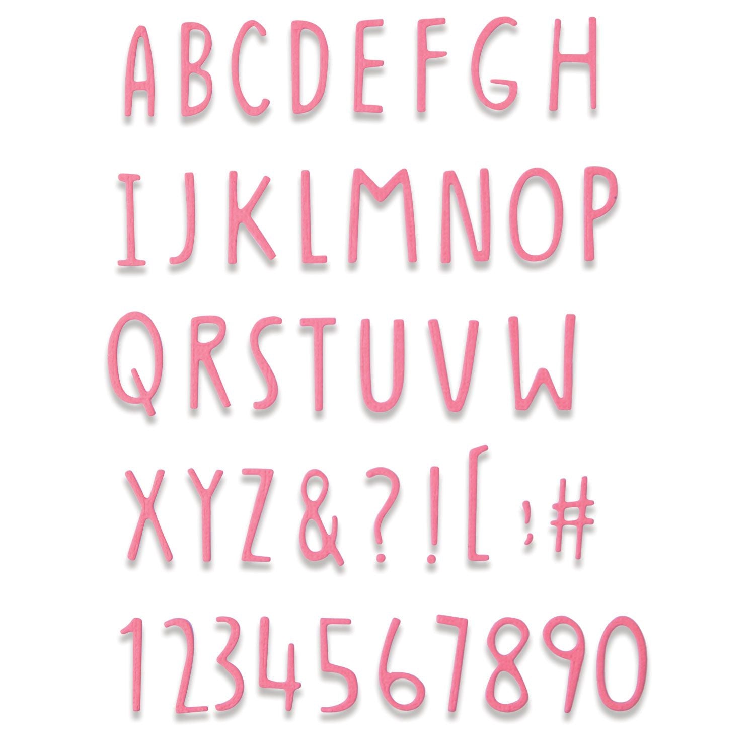Sizzix 665182 – Stanzschablone, Alphabet und 1–10, 1 Stück