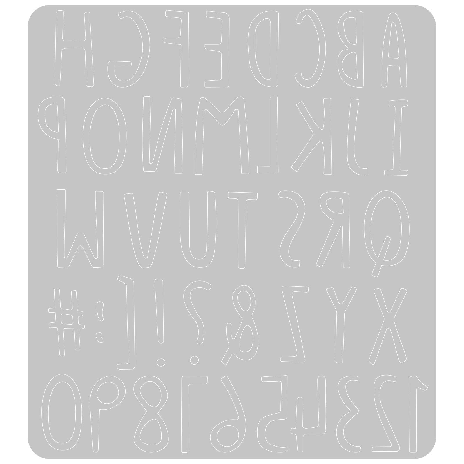 Sizzix 665182 – Stanzschablone, Alphabet und 1–10, 1 Stück