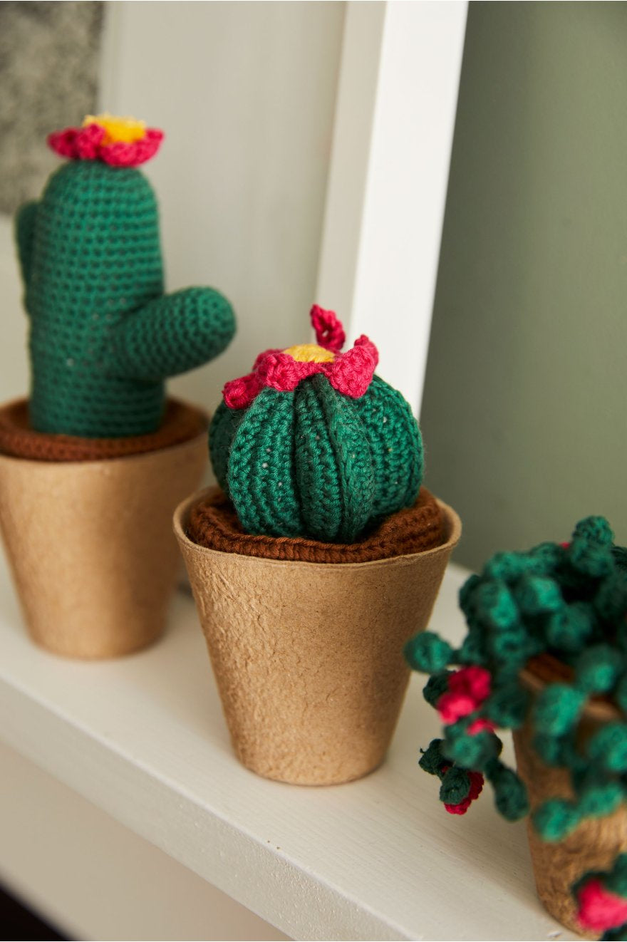 DMC Häkelset – Amigurumi Kaktus – 8 cm – Baumwolle – inkl. Häkelnadel