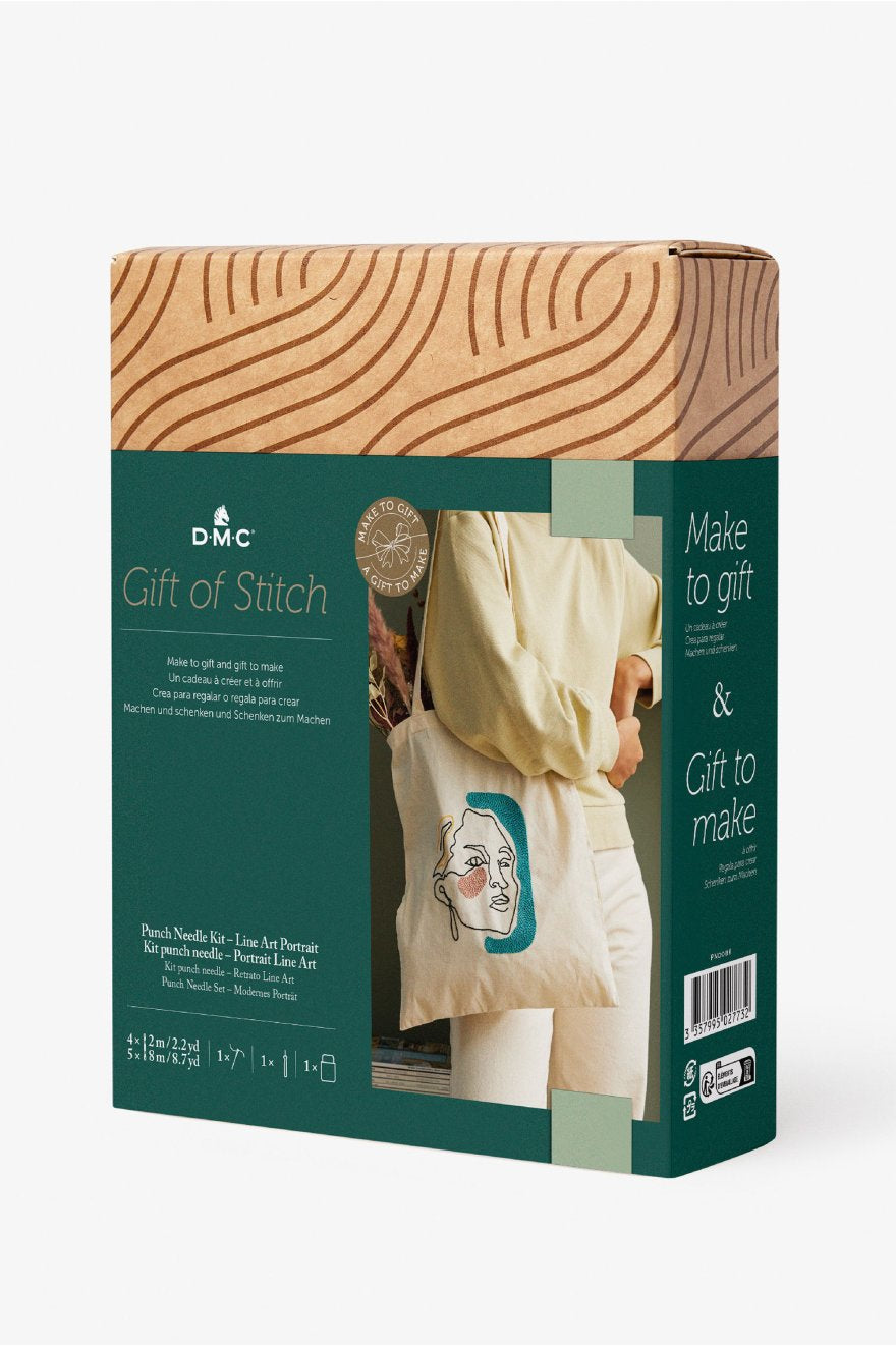 DMC Stanznadel-Set – Portrait – 35 × 42 cm – Baumwolle – Mehrfarbig – PN008K