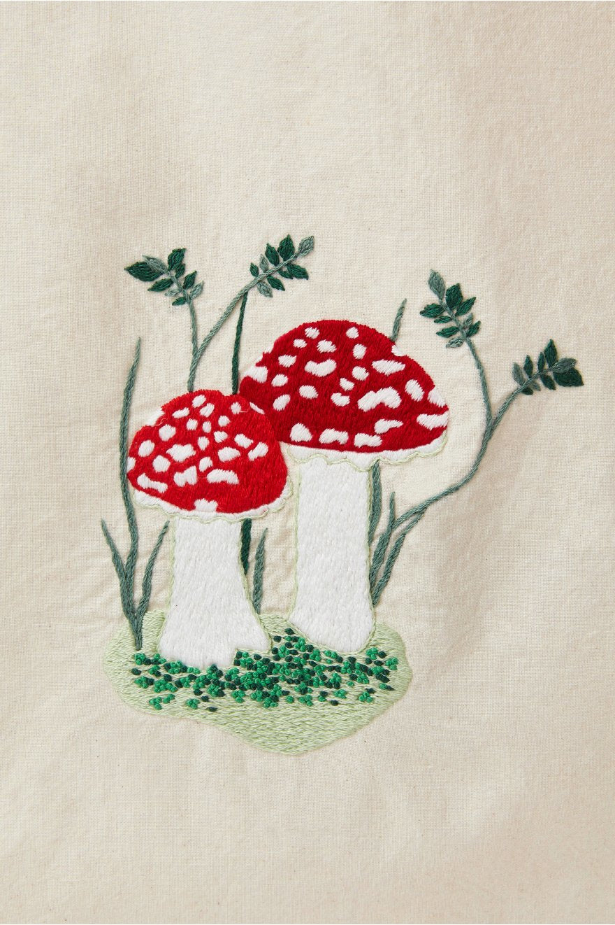 DMC Gift of Stitch – Nähset – Einkaufstasche Pilzmotiv 35 × 42 cm – 18-teilig