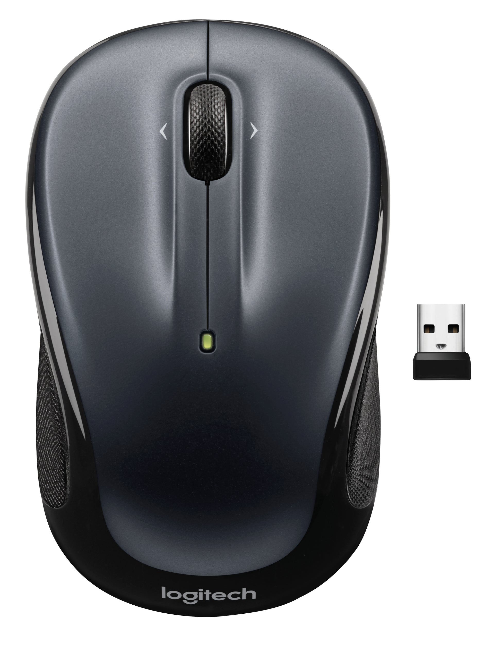 Logitech M325s – Maus – Kabellos (2,4 GHz), beidhändig, Schwarz