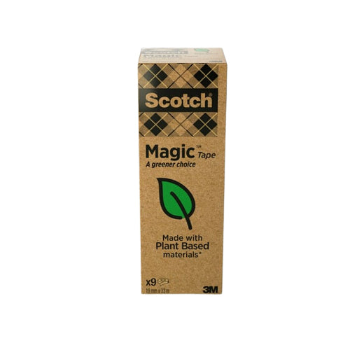 Scotch Klebeband Magic 900 – unsichtbar, beschriftbar, Zelluloseacetat, 19 mm × 33 m, Kern Ø 25 mm, 9 Rollen