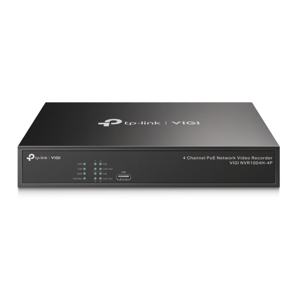 TP-Link NVR1004H-4P NVR – 4K – 4 CH, PoE 53 W – 10 TB