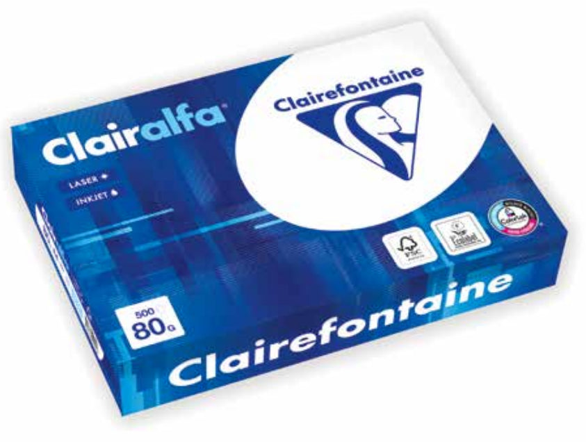 Clairefontaine Universalpapier Premium Kopierpapier Weiss – A3, 80 g/m², 500 Blatt