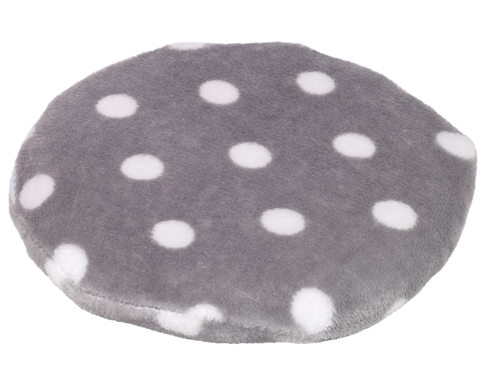 Nobby Wärmekissen – Ø 26 cm, Plüsch, Grau, für Katze, Hund