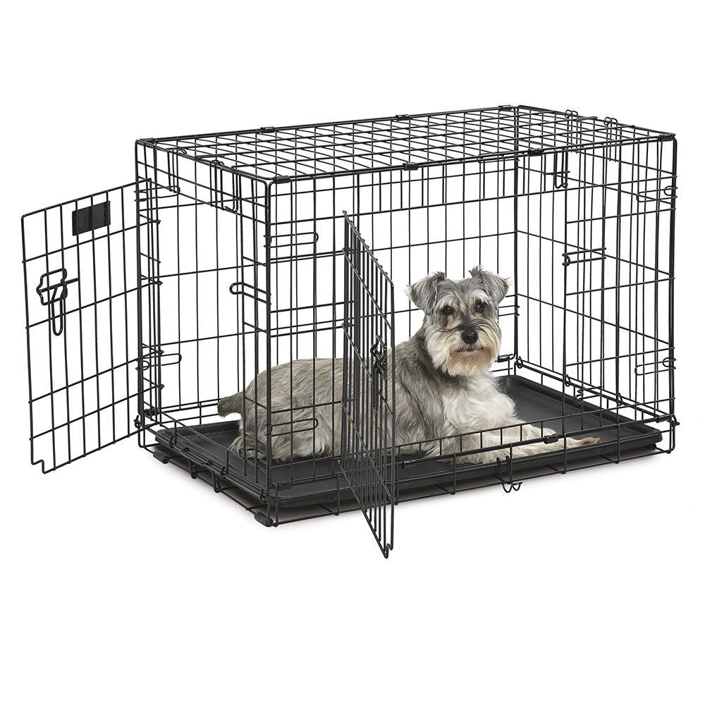 Ferplast Transportbox Dog-Inn 75 – faltbar, 2 Türen – für Hund – 774 × 546 × 485 mm – schwarz – Metall