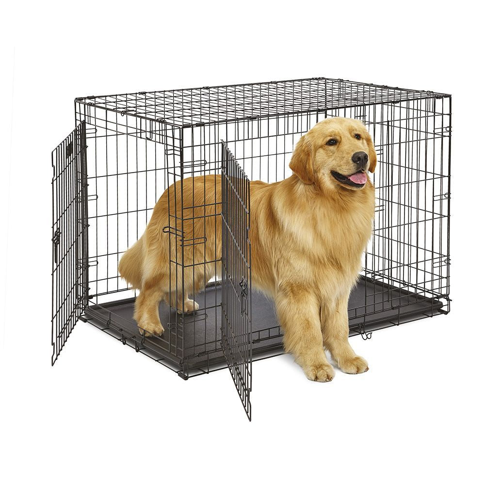 Ferplast Transportbox, faltbar – für Hunde – 108,5 × 76,8 × 72,7 cm – schwarz, Metall – Dog-Inn 105