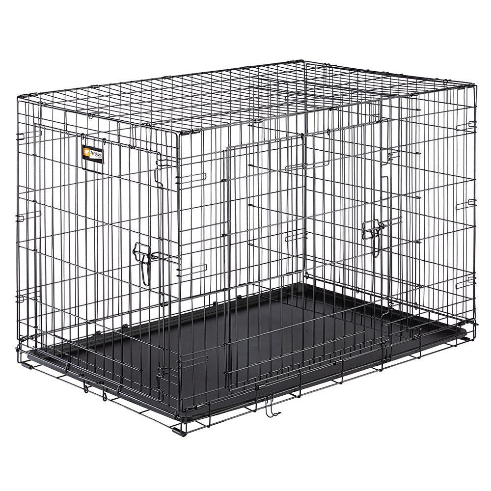 Ferplast Transportbox, faltbar – für Hunde – 108,5 × 76,8 × 72,7 cm – schwarz, Metall – Dog-Inn 105