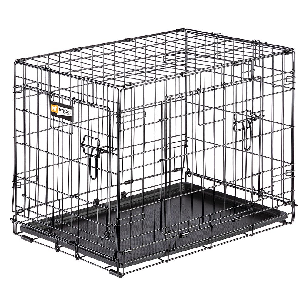 Ferplast Dog-Inn 60 Transportbox – für Hunde – Metall – Schwarz – 641 × 492 × 447 mm
