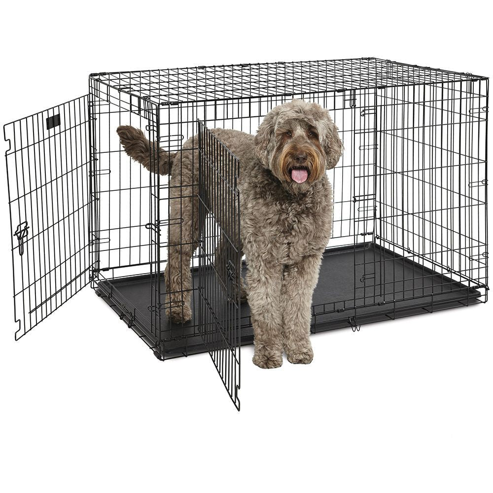 Ferplast Transportbox – Metall – Schwarz – 2 Türen (für Hund) – 1238 × 812 × 762 mm