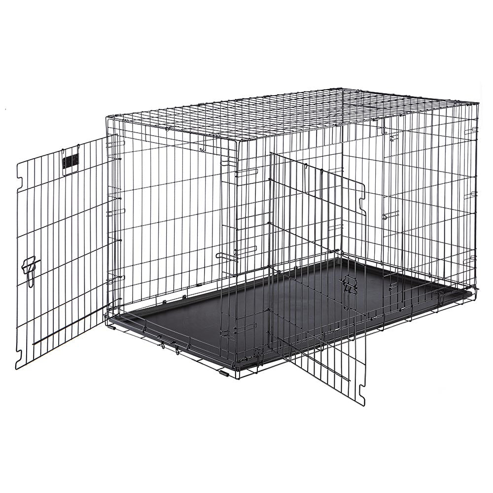 Ferplast Transportbox – Metall – Schwarz – 2 Türen (für Hund) – 1238 × 812 × 762 mm