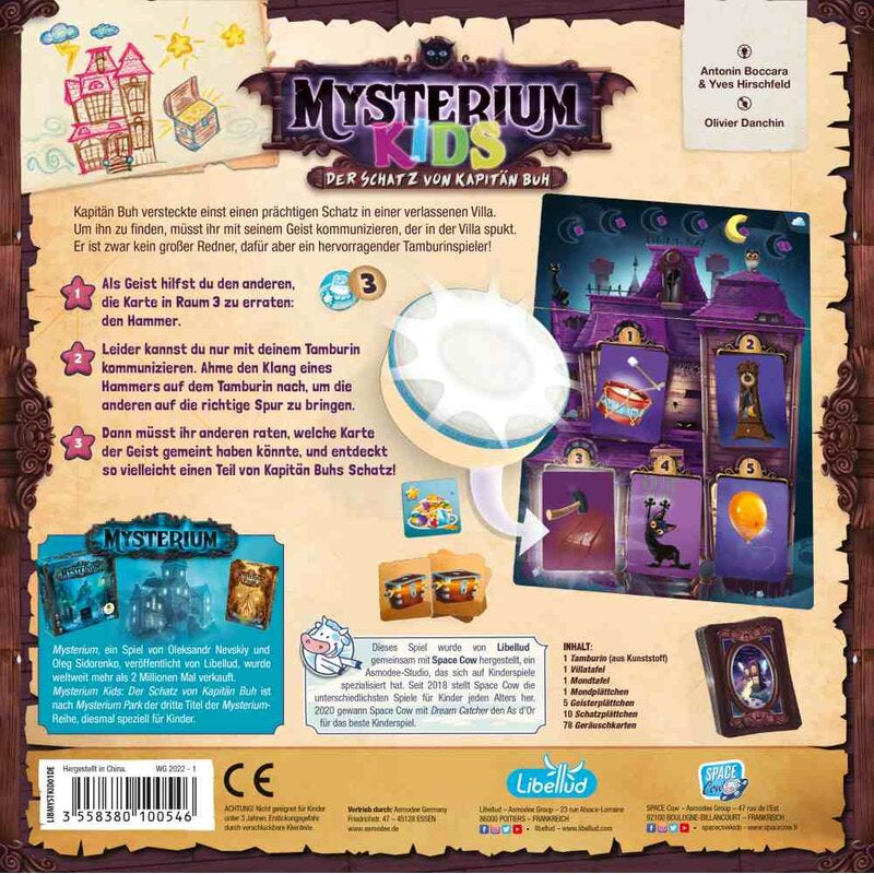 Libellud Mysterium Kids: Captain Echos Schatz – Brettspiel, 2–6 Spieler, ab 6 Jahren, 20 Min., DE