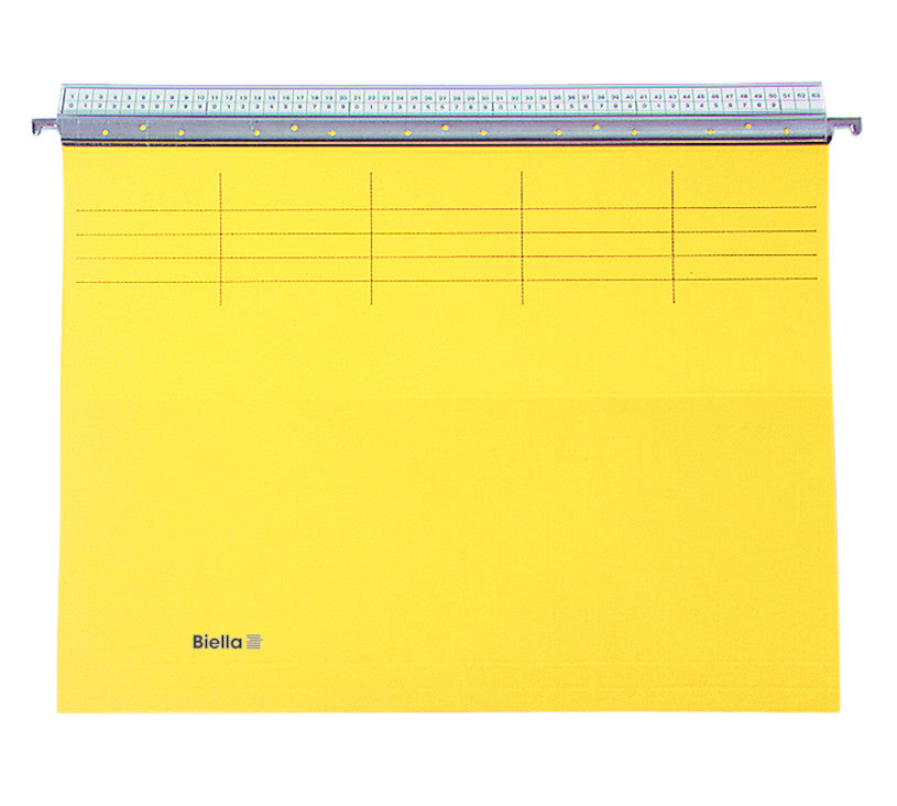 Biella Organisationsleiste für A4 – transparent, Kunststoff, 320 × 30 mm, ohne Vordruck