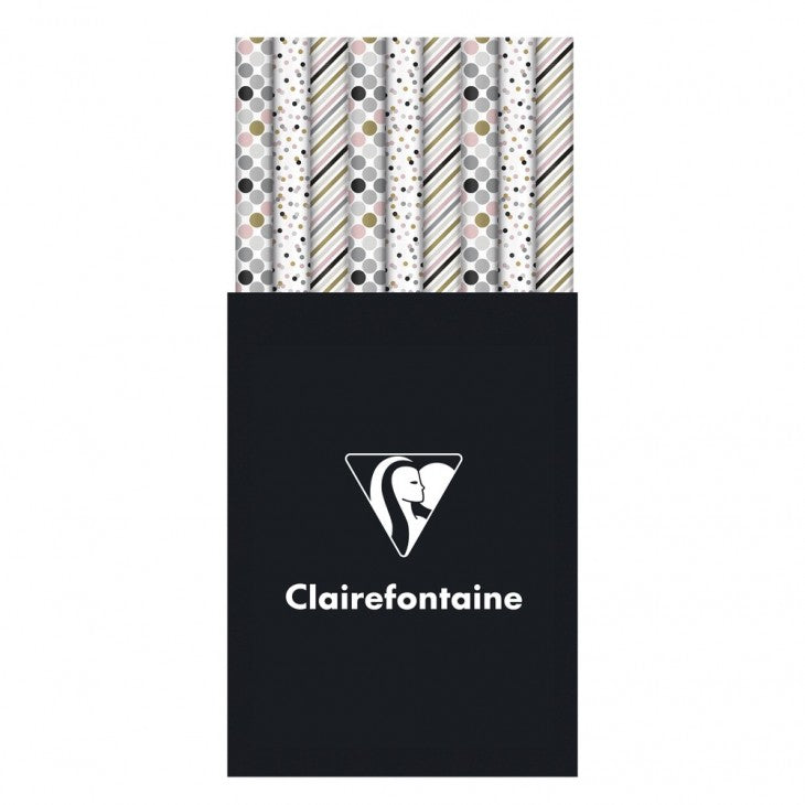Clairefontaine Geschenkpapier Motive sortiert – 70 cm × 2 m – 57 g/m²
