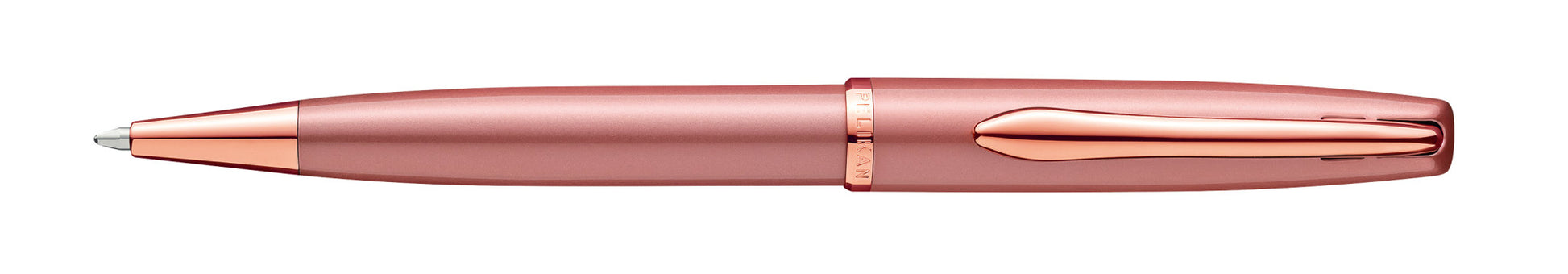 Pelikan Jazz Noble Elegance Rose Kugelschreiber – Blau, Medium, Druck, Metall, dokumentenecht, Geschenkbox