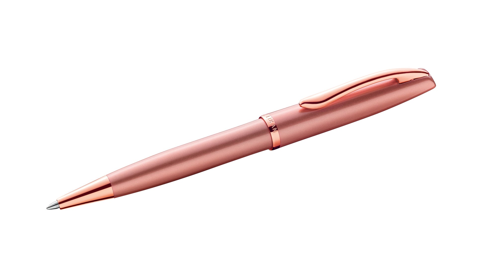 Pelikan Jazz Noble Elegance Rose Kugelschreiber – Blau, Medium, Druck, Metall, dokumentenecht, Geschenkbox