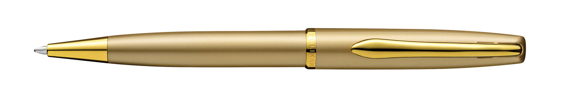 Pelikan Jazz Noble Elegance Kugelschreiber – Blau, Medium, Druck, Metall, Gold, dokumentenecht, 1er Pack
