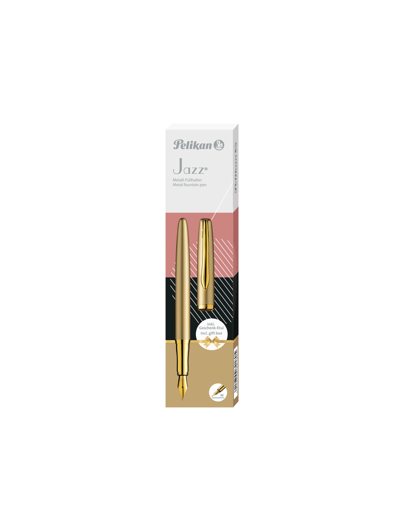 Pelikan Jazz Noble Elegance – Füllfederhalter – M – Gold – Metall – Geschenkbox