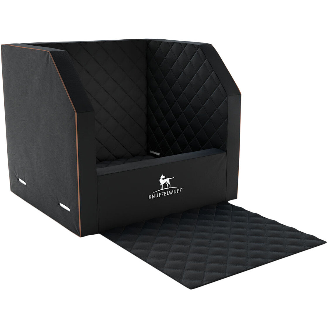 Knuffelwuff Autositz für Hund, rutschfest, waschbar bei 30 °C – 55 × 35 × 45 cm – schwarz – 1 Stk.