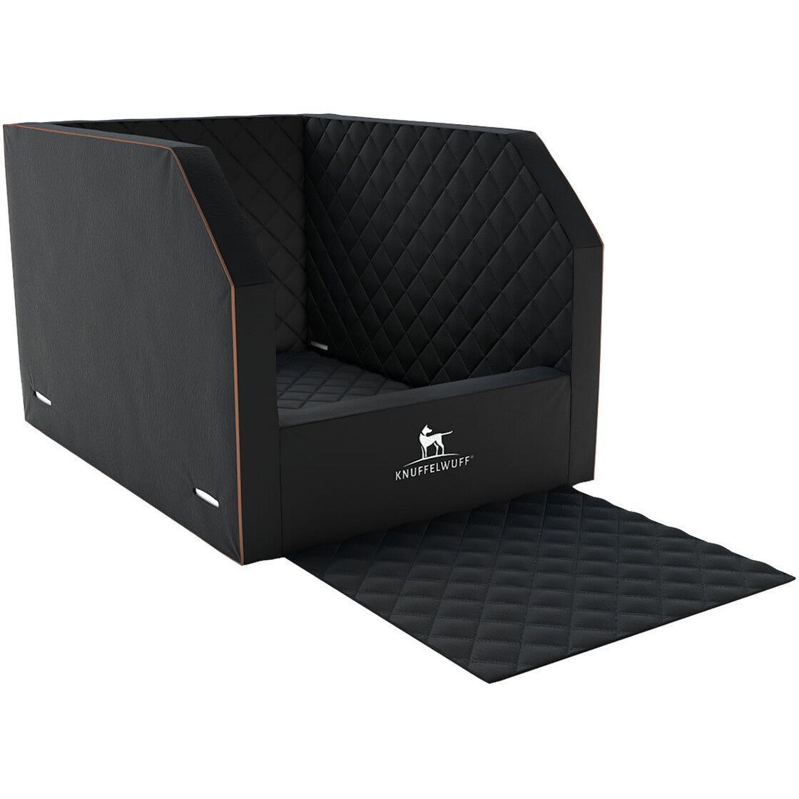 Knuffelwuff Autositz Cargo Gr.3 – waschbar 30 °C, rutschfest – für Hunde – 60 × 105 × 50 cm – schwarz