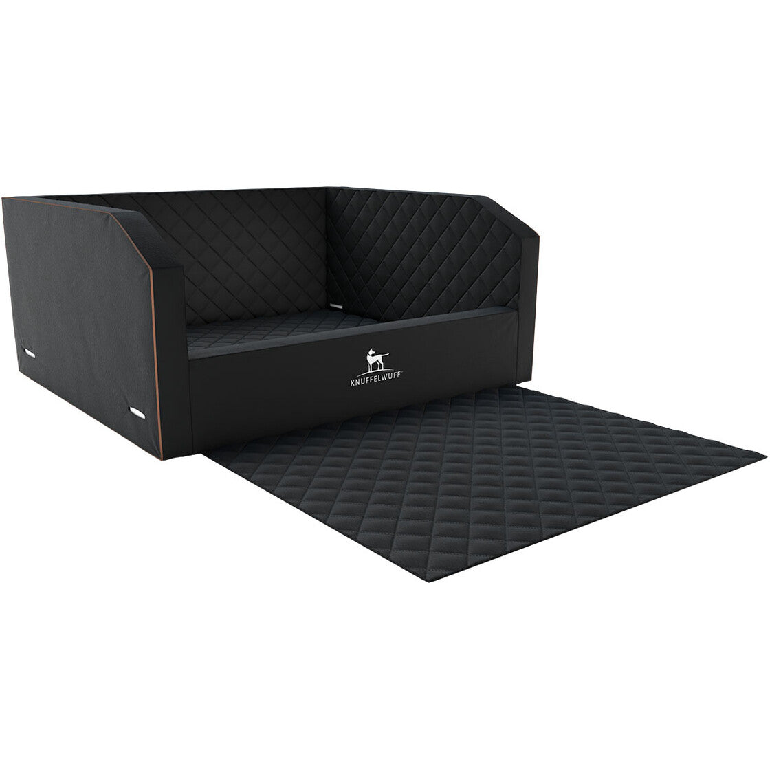 Knuffelwuff Autositz – waschbar bei 30 °C, rutschfester Boden – für Hunde – 1000×390×750 mm – schwarz – 1 Stk.