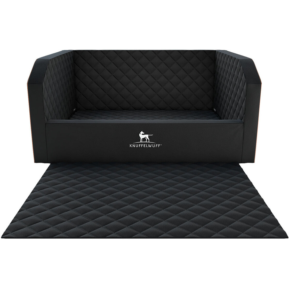 Knuffelwuff Autositz – waschbar bei 30 °C, rutschfester Boden – für Hunde – 1000×390×750 mm – schwarz – 1 Stk.