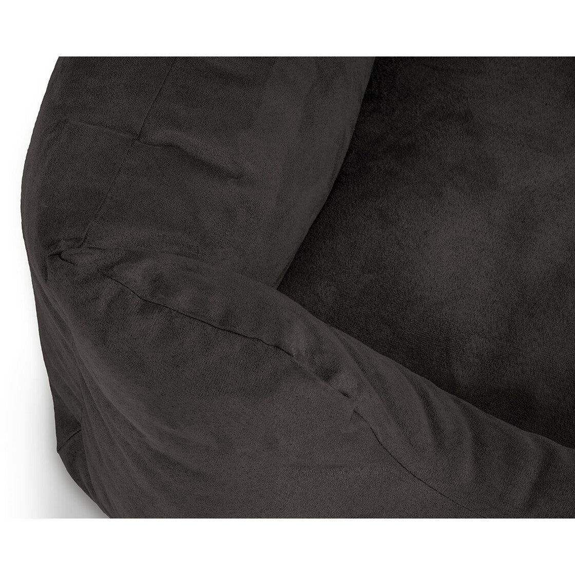 Knuffelwuff Dreamline Bett – 105 × 155 cm, Velour, Schaumstoff, rutschfester Boden, schwarz