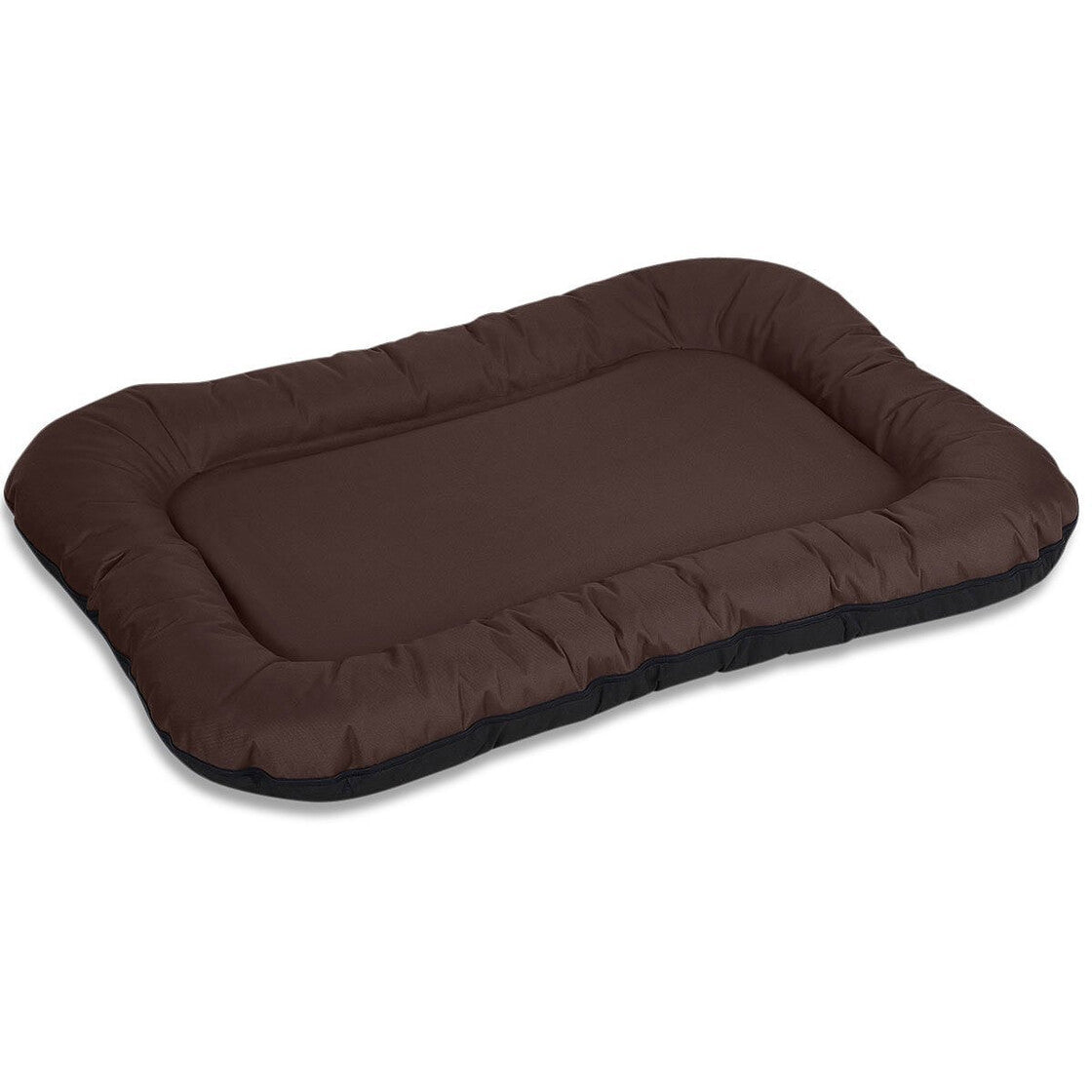 Knuffelwuff Lucky Haustierbett – 140 × 105 × 14 cm, Cordura, Abnehmbarer Bezug, Rutschfester Boden, Braun