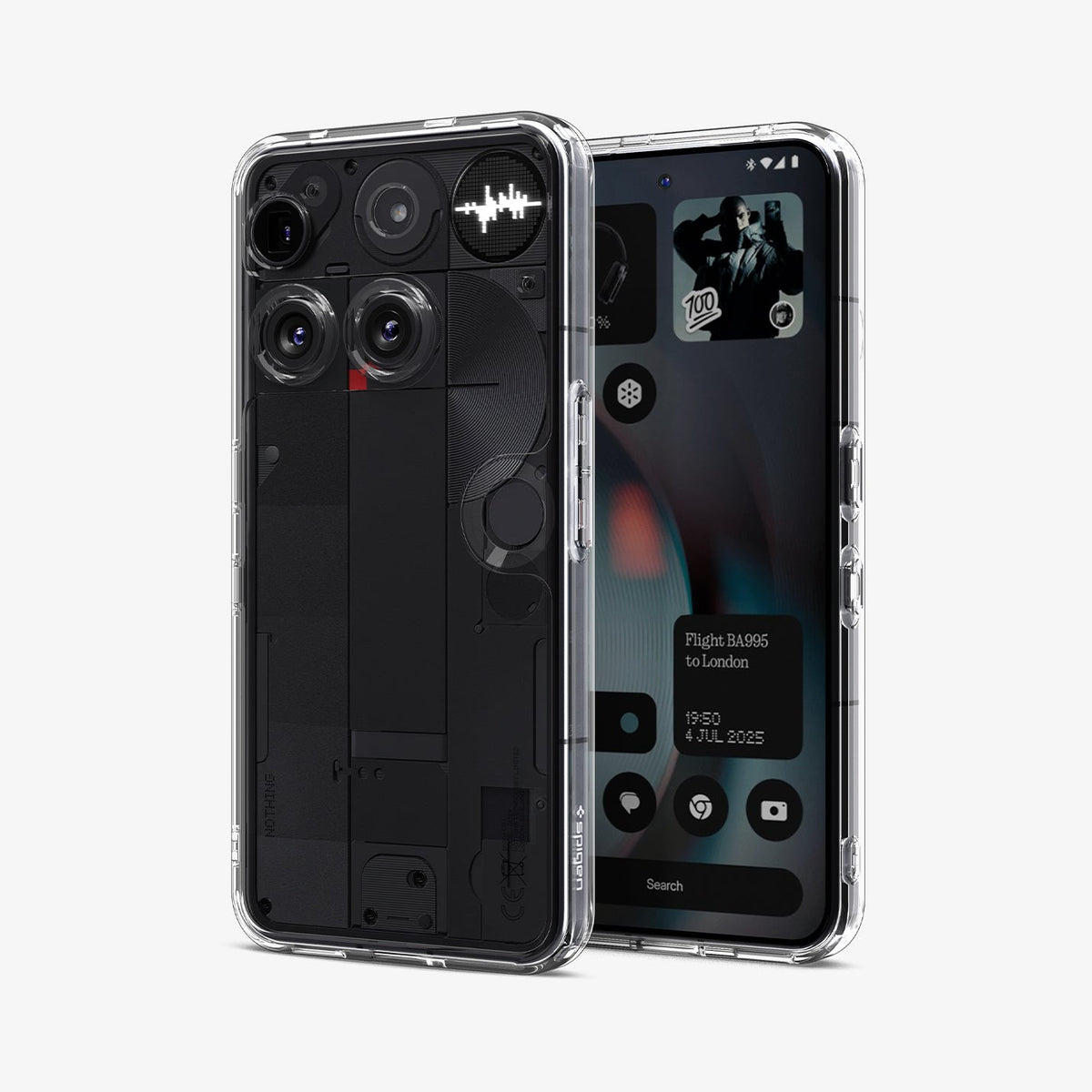 Spigen Backcover – für Nothing Phone 3, PC+TPU, Transparent, bis 1,2 m Sturzsicher