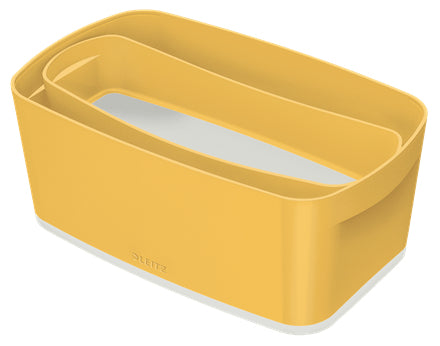 Leitz Aufbewahrungsbox – für DIN lang, gelb, Polystyrol (PS), B 307 × H 105 × T 55 mm