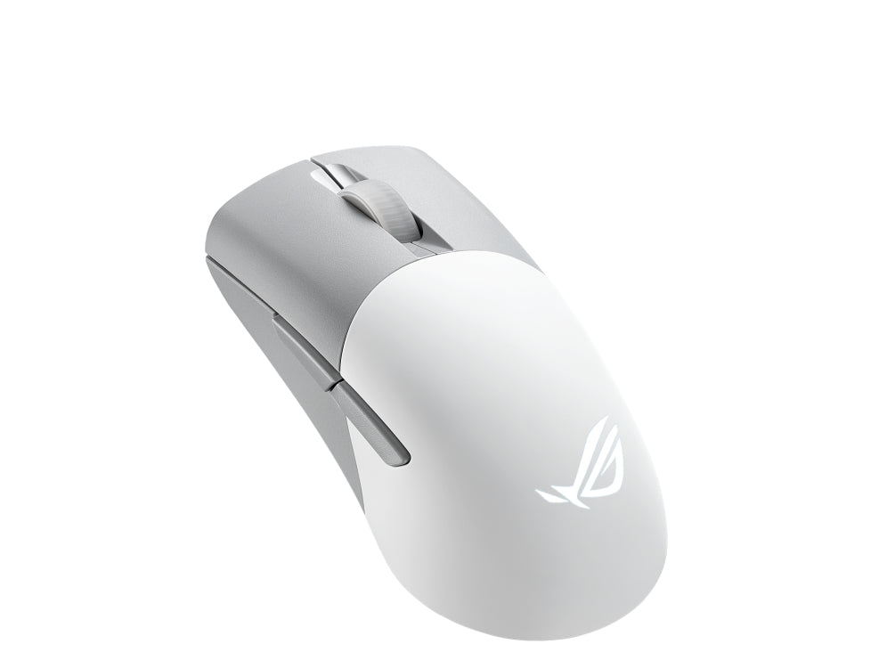 ASUS ROG Keris Wireless AimPoint – Gaming-Maus – Kabellos (Bluetooth/2,4 GHz), 36000 DPI, Rechts, Weiss